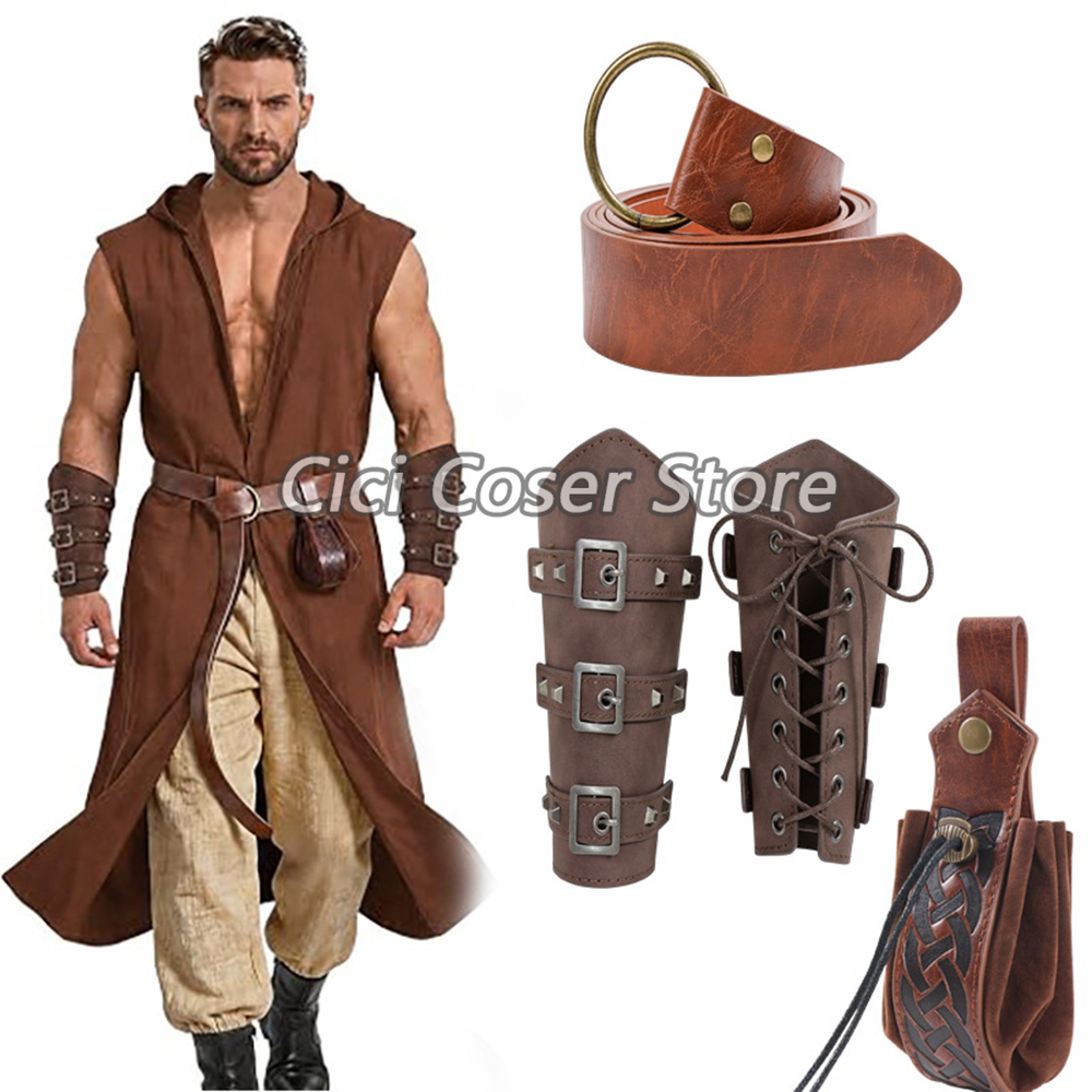 Middeleeuwse PU lederen riem,  - Cosplay Prop recensie en prijs
